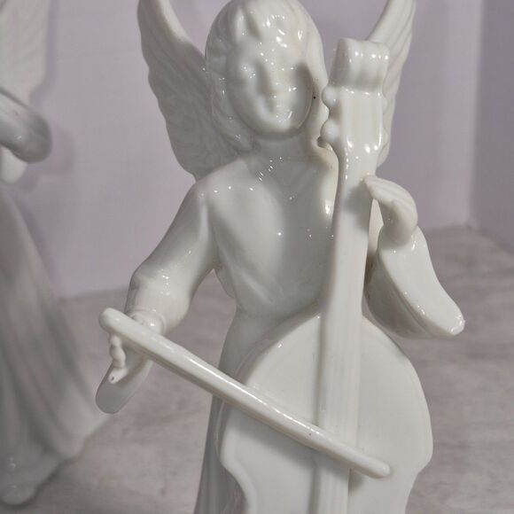 3 White Tengra Angel's 6ins Tall Porcelain Girl's Figurine, - Picture 13 of 16